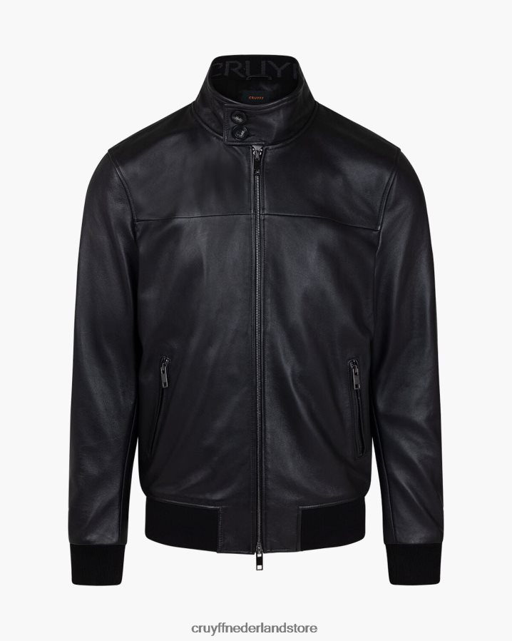 Heren dante leren harrington jack Cruyff 62R2P8684 zwart jasje