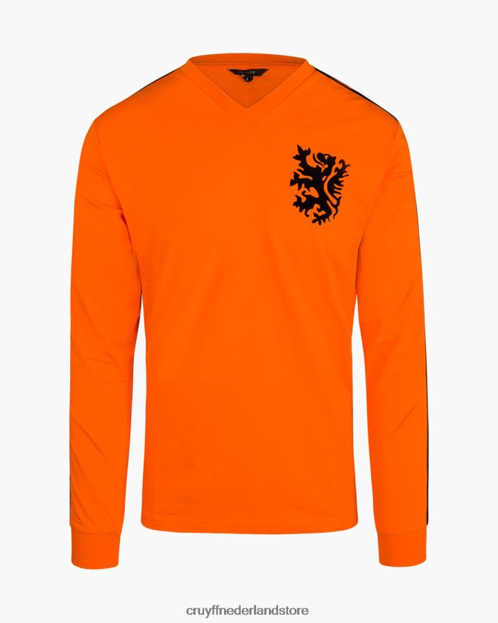 Heren WK-T-shirt ls-95% polyester/5% elastaan Cruyff 62R2P8786 oranje t-shirt