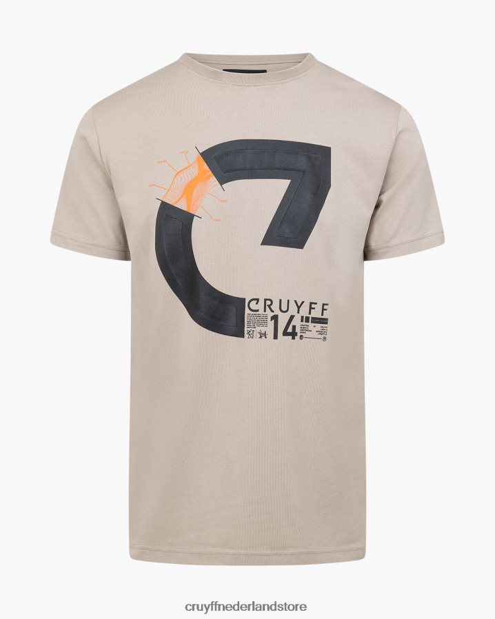 Heren alan ss tee Cruyff 62R2P8121 zand t-shirt