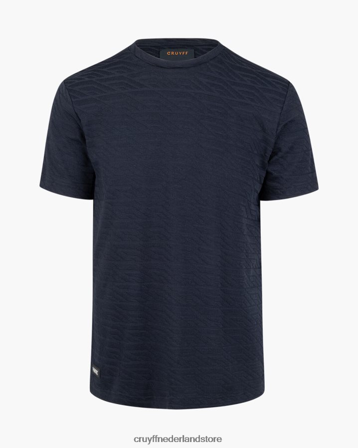 Heren casco jacquard T-shirt Cruyff 62R2P8502 marine t-shirt