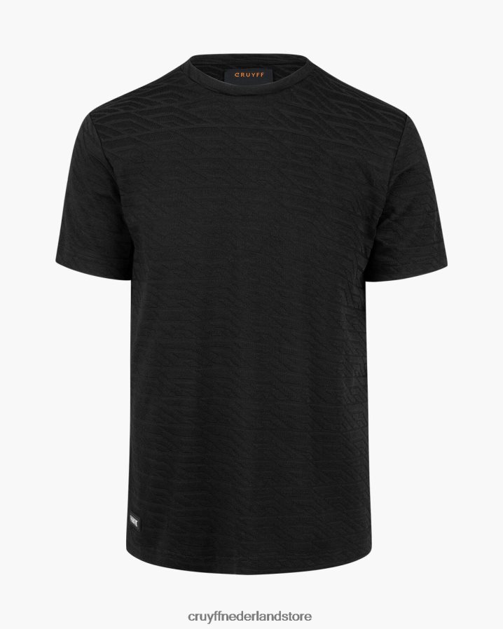 Heren casco jacquard T-shirt Cruyff 62R2P8503 zwart t-shirt