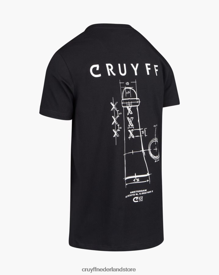 Heren city ​​pack tee ams Cruyff 62R2P8642 zwart t-shirt