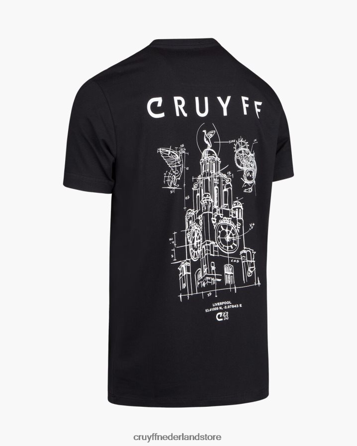 Heren city ​​pack tee liv Cruyff 62R2P8735 zwart t-shirt