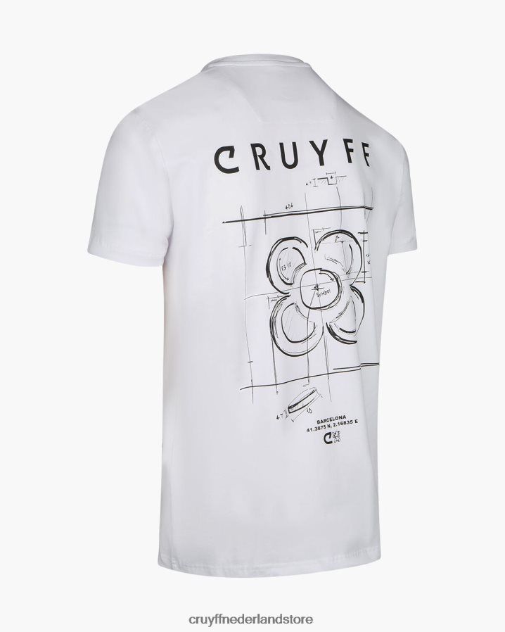 Heren citypack tee bcn Cruyff 62R2P8645 wit t-shirt