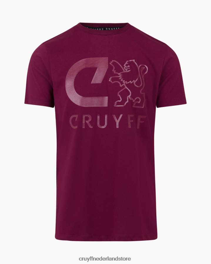 Heren hernandez ss tee Cruyff 62R2P8669 Bordeaux t-shirt