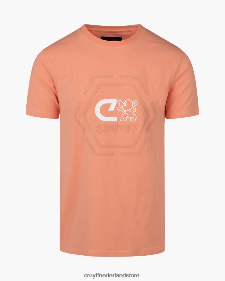 Heren kane tee Cruyff 62R2P841 koraal t-shirt