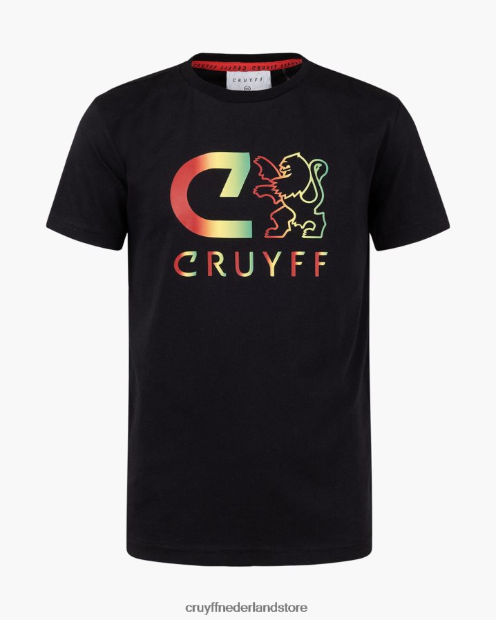 Heren kern T-stuk Cruyff 62R2P81208 zwart geel t-shirt