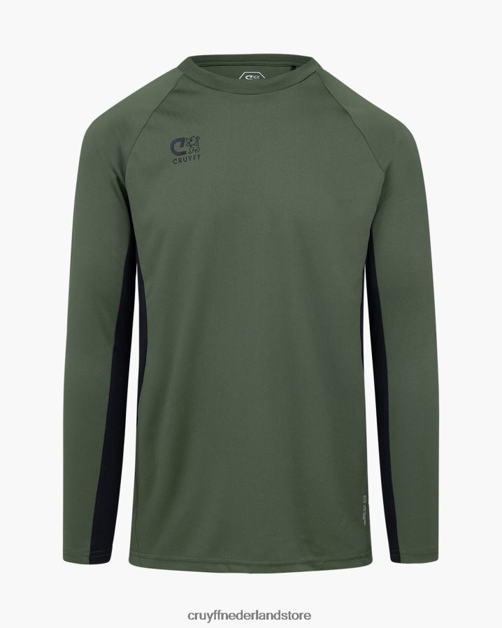 Heren tech turn ls-shirt Cruyff 62R2P8664 groen Zwart t-shirt