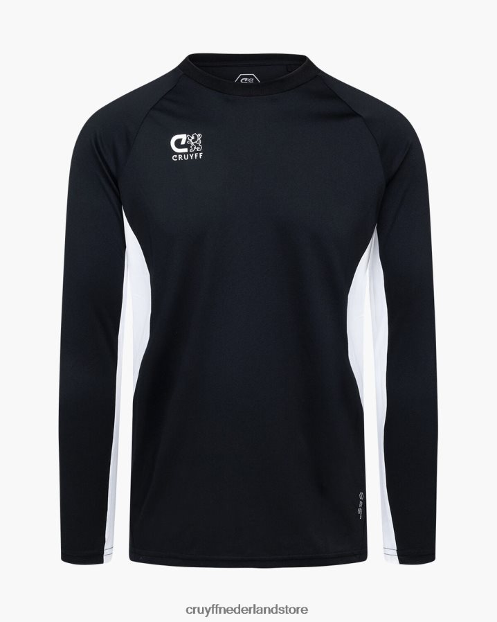 Heren tech turn ls-shirt Cruyff 62R2P8666 zwart wit t-shirt