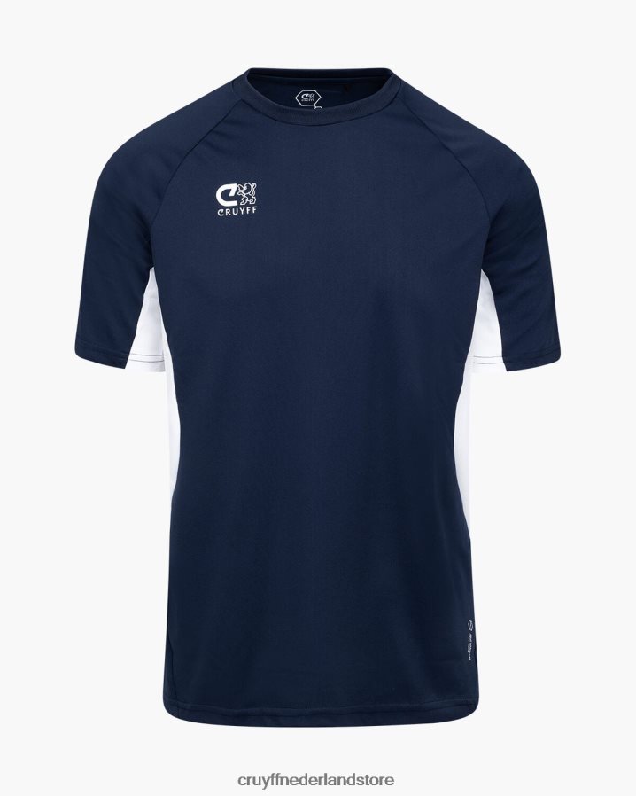 Heren technisch turn-shirt Cruyff 62R2P8632 marine/wit t-shirt