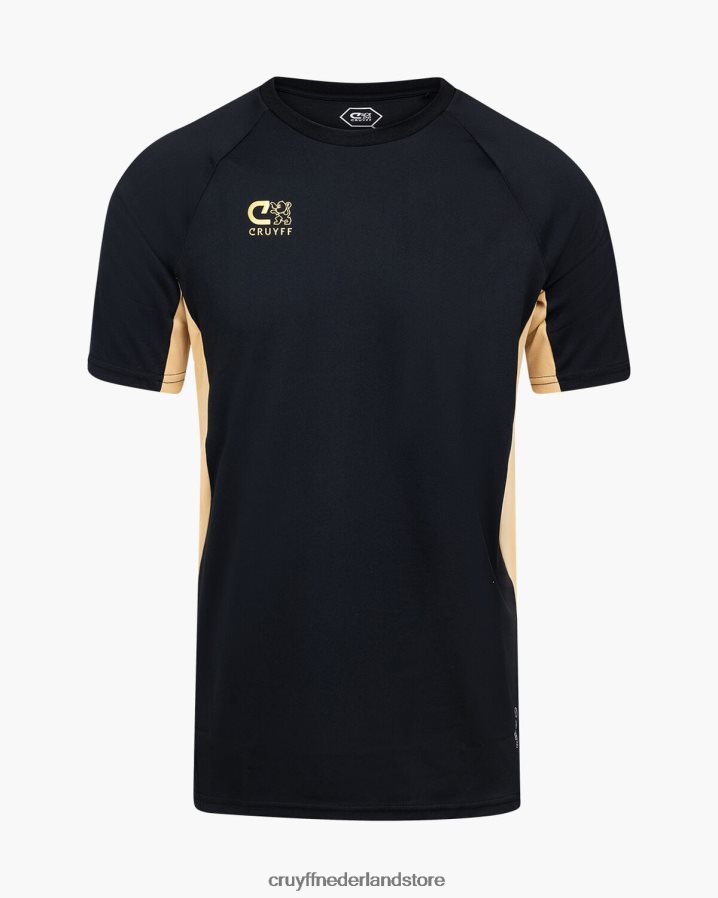 Heren technisch turn-shirt Cruyff 62R2P8634 zwart goud t-shirt