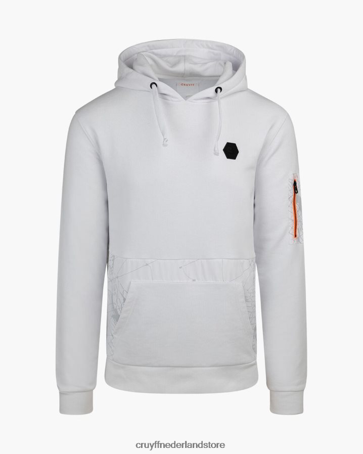 Heren Rafael hoodie Cruyff 62R2P8406 wit capuchon