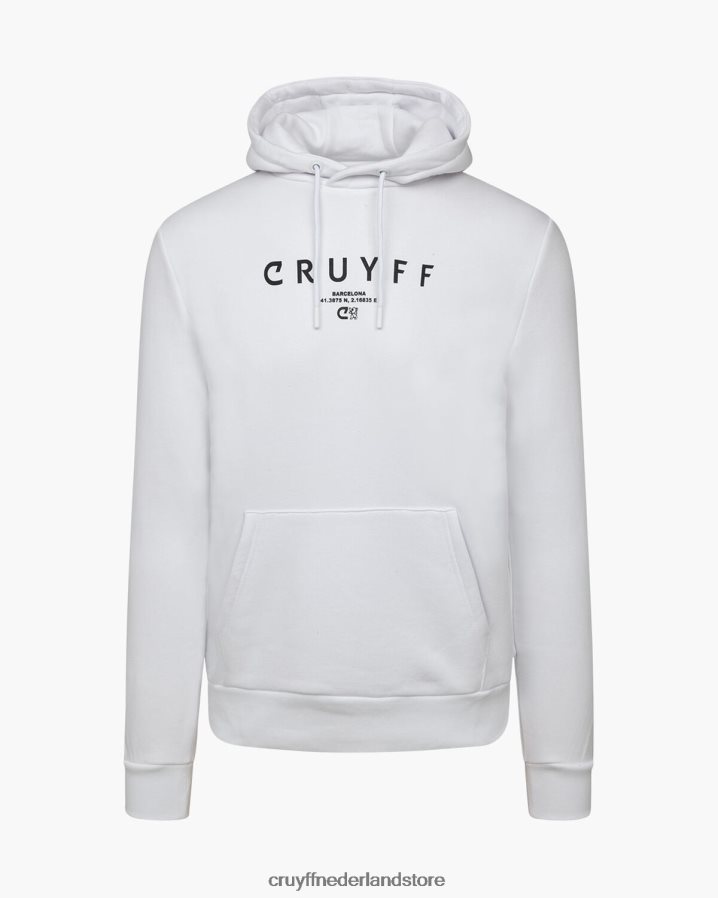 Heren citypack hoodie bcn Cruyff 62R2P8440 wit capuchon