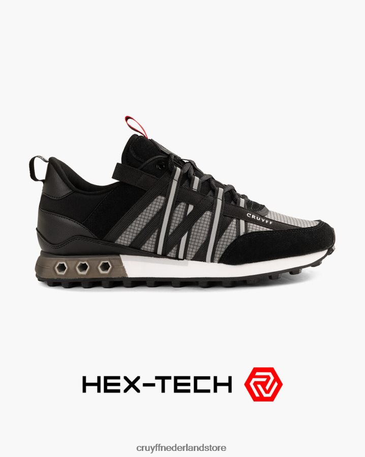 Heren Fearia hex-tech Cruyff 62R2P8211 zwart grijs sportschoenen