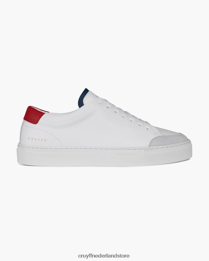 Heren architect tennis Cruyff 62R2P8545 wit rood sportschoenen