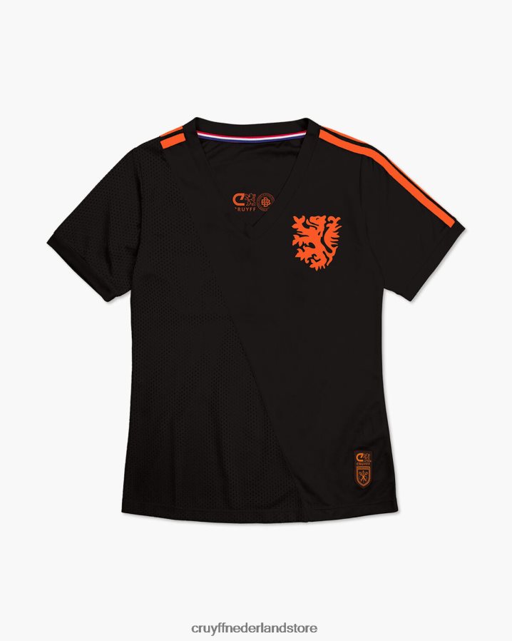 vrouwen euro tee Cruyff 62R2P8798 zwart t-shirt