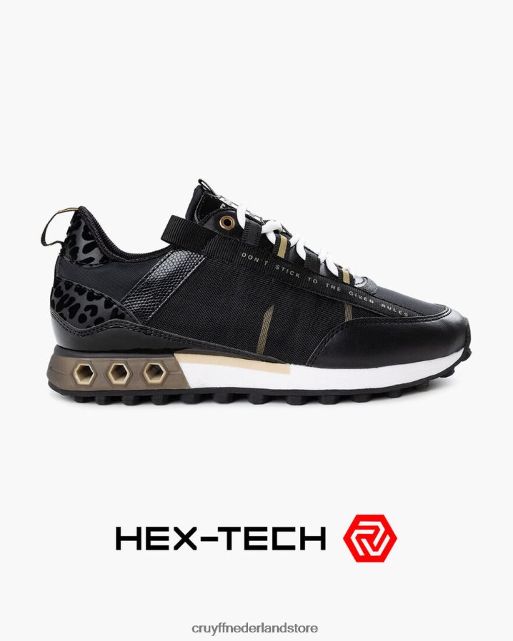 vrouwen Fearia hex-tech Cruyff 62R2P8942 zwart sportschoenen